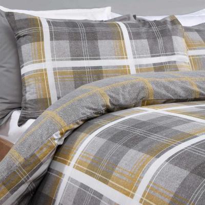 The Range Dreamscene Denim Check Duvet Cover Bedding Set - Yellow / Single