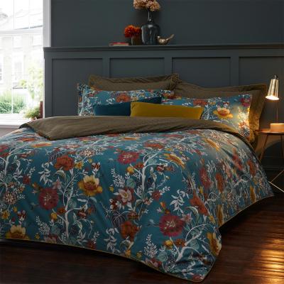 The Range Rich Floral Duvet Cover Set - Teal / Single