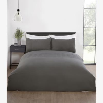 The Range Chevron Pinsonic Duvet Cover and Pillowcase Set - Charcoal / Single