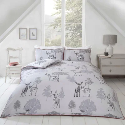 The Range Sherwood Grey Duvet Cover Set - Grey / Single