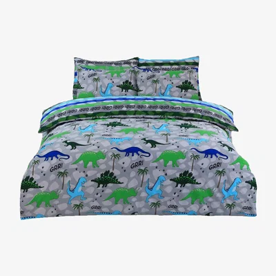The Range Dreamscene Dinosaur Duvet Cover with Pillowcase Bedding Set - Green / Single