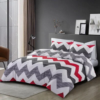 The Range Ronald Geometric Duvet Cover Set - Red / Single