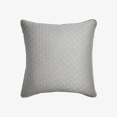 Amara T Quilted Pillow Sham White - Silver