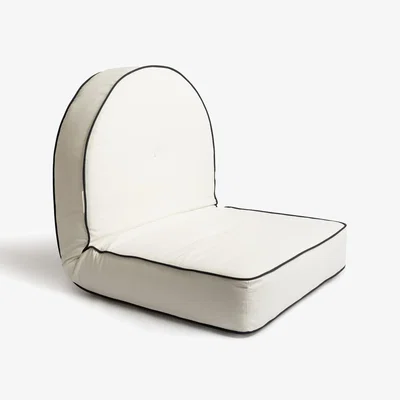 Amara Reclining Pillow Lounger - Riviera White