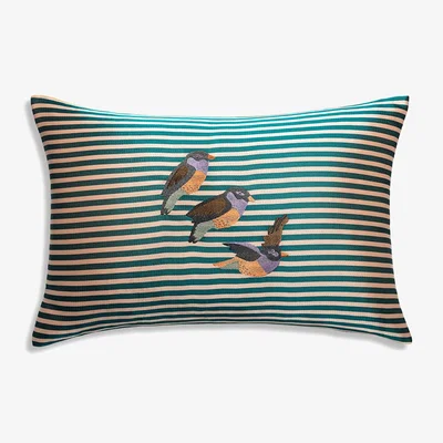 Amara Three Birds Rectangle Lace Pillow