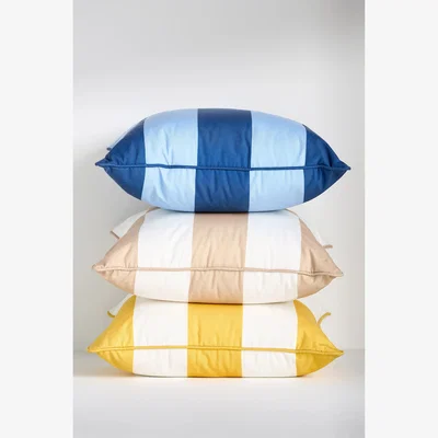 Anthropologie Coastal Printed Striped Indoor/Outdoor Pillow