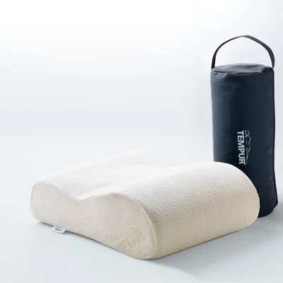 Barker and Stonehouse Tempur Original Travel Pillow, White Fabric | Barker & Stonehouse