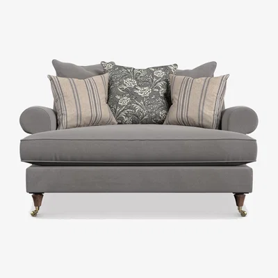 Barker and Stonehouse English Heritage Finch Cuddler Pillow Back, Grey Fabric | Barker & Stonehouse