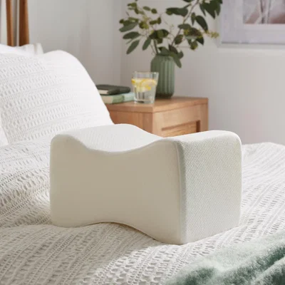 Dunelm Knee Wedge Memory Foam Medium-Support Pillow White