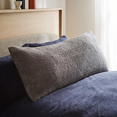 Dunelm Teddy Bear Charcoal Body Pillow Grey