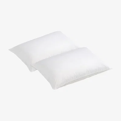 Dunelm Dormeo Silver Pillow Pair White