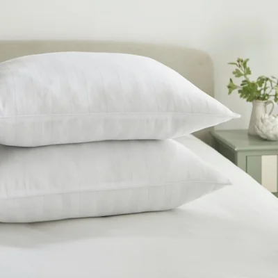 Dunelm Hotel Pack of 2 Luxury Cotton Side Sleeper Continental Pillows