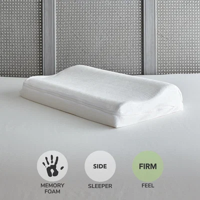 Dunelm Value Memory Foam Contour Firm-Support Pillow White