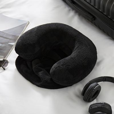Dunelm Black Hooded Travel Pillow