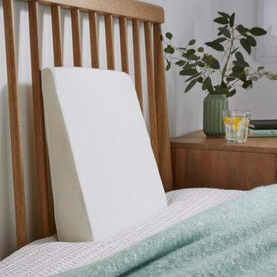 Dunelm Wedge Memory Foam Medium-Support Back Pillow Small White