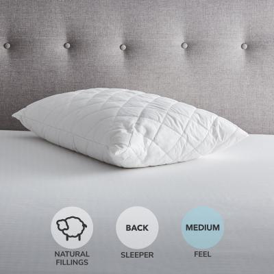 Dunelm Fogarty Wool Medium-Support Pillow White