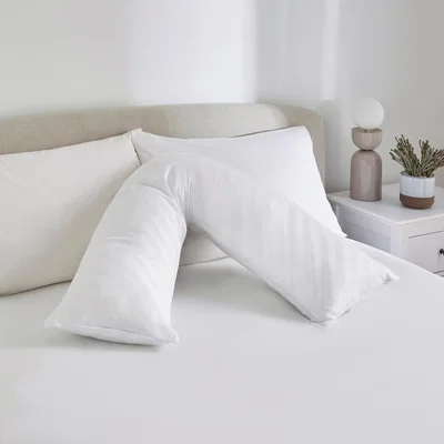 Dunelm Hotel Luxury Cotton V Shaped Pillow White