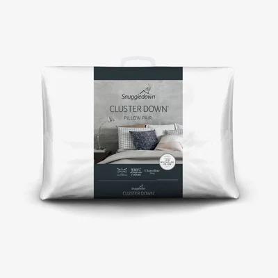 Dunelm Snuggledown Clusterdown Pillow Pair White