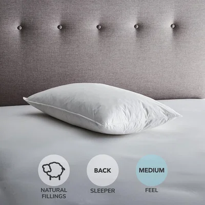 Dunelm Fogarty Perfectly Washable Duck Feather & Down Pillow White