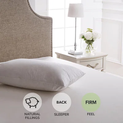 Dunelm Dorma Luxurious White Goose Down Firm-Support Pillow White