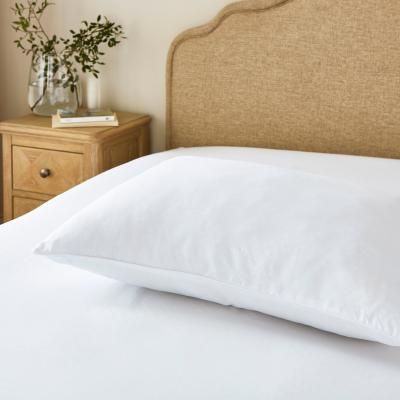 Dunelm Luxury Embossed Piped Pillow Pair White