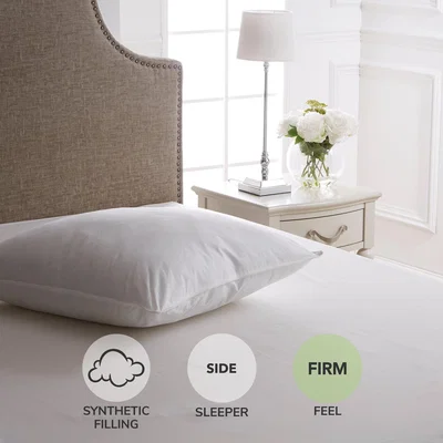 Dunelm Dorma Continental Square Firm-Support Pillow White