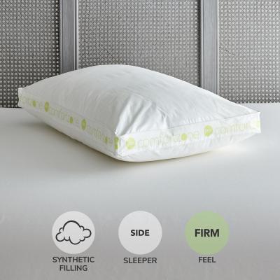 Dunelm Comfortzone Hollowfibre Firm-Support Walled Pillow White