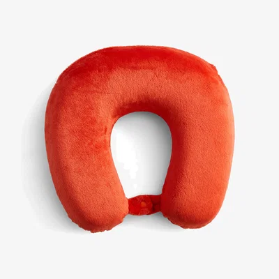 Dunelm Travel Pillow Coral