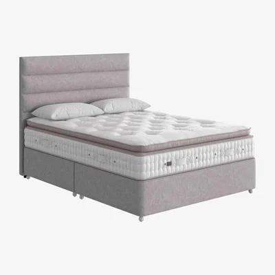 Furniture Village Vispring - Baroness Pillow Top Divan Set with End Drawers - Double - Marble Silver