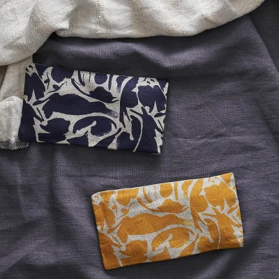 Graham & Green Navy Printed Eye Pillow