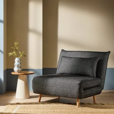 Habitat Habitat Pillow Single Fabric Chairbed - Black