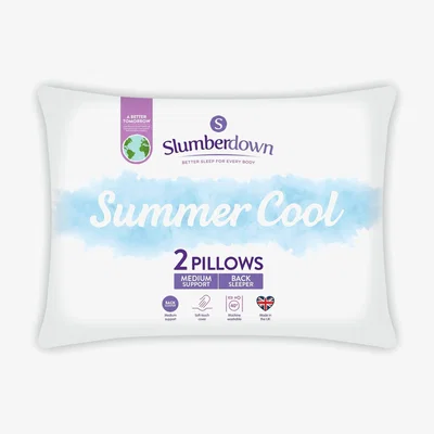 Habitat Slumberdown Summer Cool Medium Support Pillow - 2 Pack