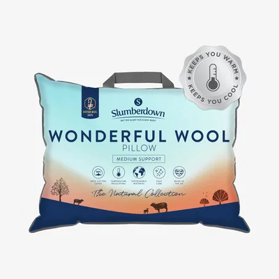 Habitat Slumberdown Wonderful Wool Medium Support Pillow - Single
