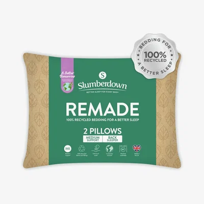 Habitat Slumberdown Re-Made Medium Pillow - 2 Pack