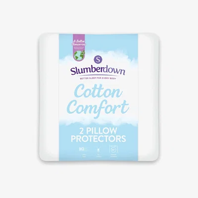 Habitat Slumberdown Cotton Comfort Pillow Protectors - Pack of 2