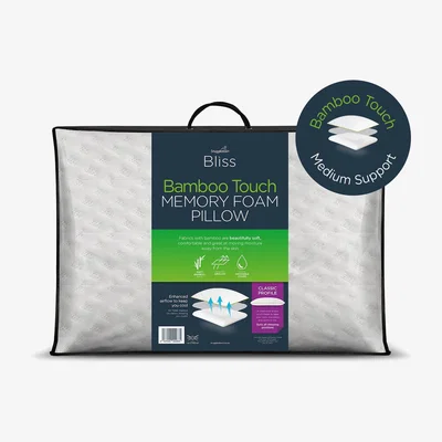 Habitat Snuggledown Bliss Bamboo Touch Memory Foam Medium Pillow