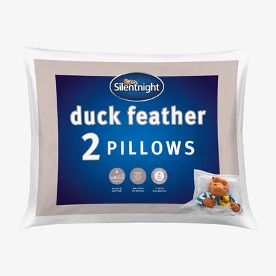 Habitat Silentnight Duck Feather Medium/ Soft Pillow - 2 Pack