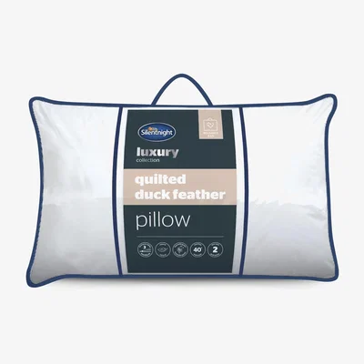 Habitat Silentnight Luxury Quilted Duck Feather Medium Firm Pillow