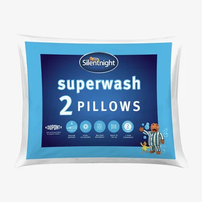 Habitat Silentnight Superwash Medium Firm Pillows - 2 Pack