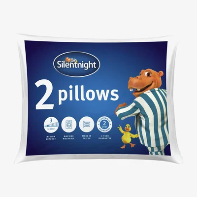 Habitat Silentnight Essentials Rolled Soft Pillow - 2 Pack