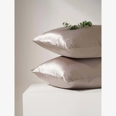 John Lewis Truly Silk Standard Pillowcase, Platinum, Pair