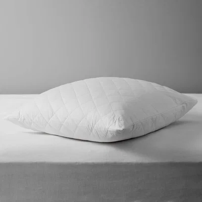 John Lewis John Lewis & Partners Natural Cotton Quilted Square Pillow Protector