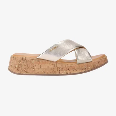 John Lewis Carvela Pillow Cross Strap Leather Sandals
