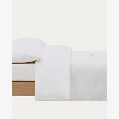 Kave Home Milu set of duvet cover and pillow cases with embroidered goose for convertible cot and bed 70 x 140 cm