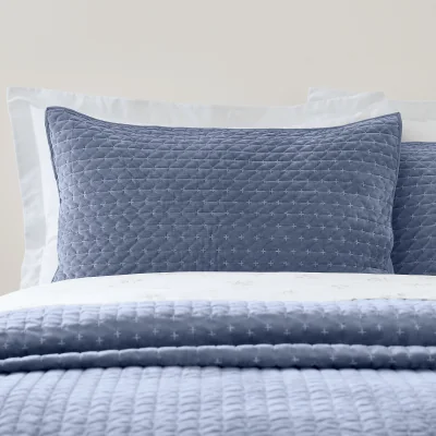 La Redoute Attica Velvet Embroidered Pillow sham Pair