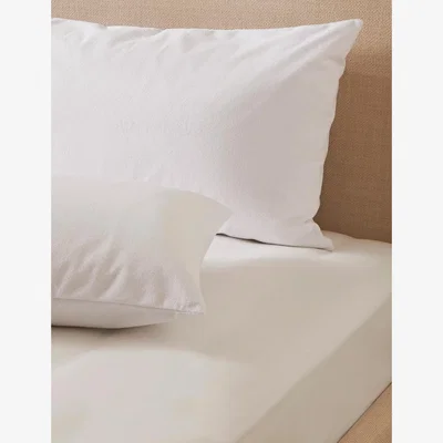 Marks & Spencer M&S 2pk Cotton Rich Waterproof Pillow Protectors - White, White