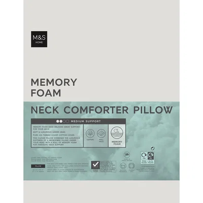 Marks & Spencer M&S Neck Comforter Memory Foam Pillow - White, White