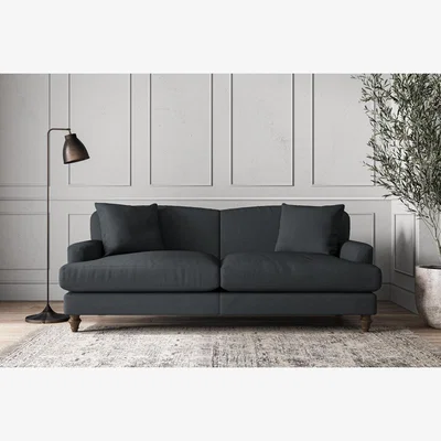 Nkuku Nkuku Deni Sofa | Make To Order | Large | Recycled Cotton Thunder