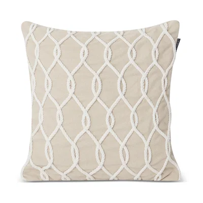 Nordic Nest Lexington Rope Deco Canvase pillowcase 50x50 cm Light beige-white