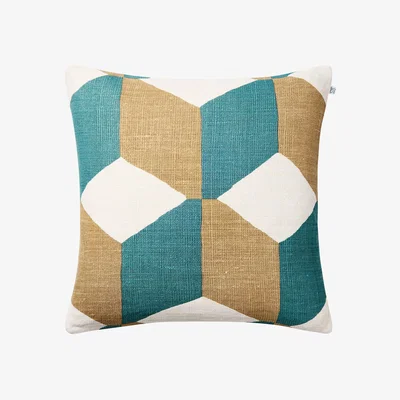 Nordic Nest Chhatwal & Jonsson Hawa pillowcase 50x50 cm Heaven Blue/Khaki